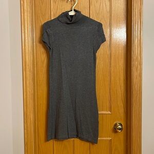 Gray short sleeve sweater dress